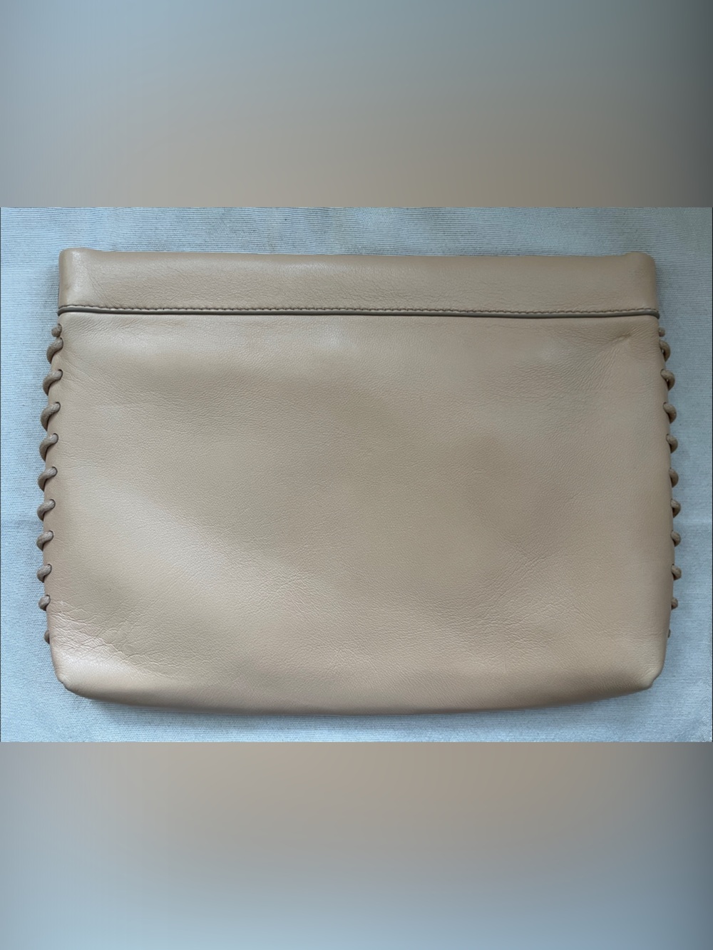 J. Crew Beige Leather Clutch